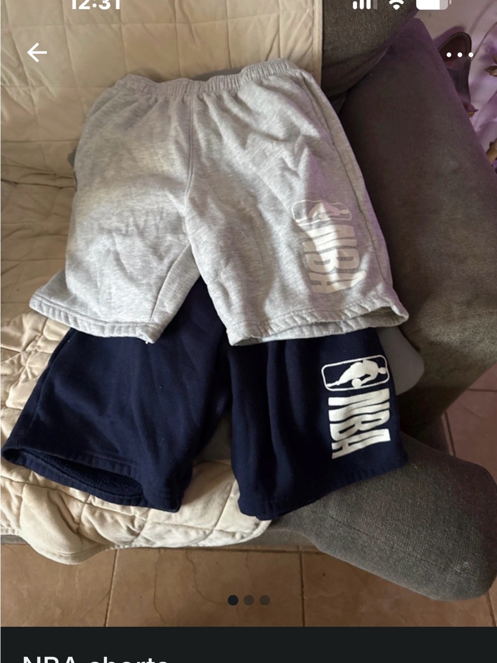 NBA Two-Pack Kids Shorts in Gray and Navy with White LogoNBA Shorts